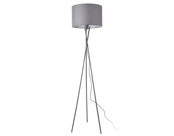 Подова лампа Grenoble, 154см, сив цвят