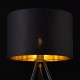 Настолна лампа Metz нощна лампа, текстил, черна, 51 x ø 30 cm