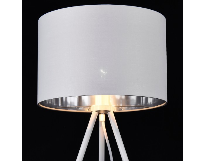 Настолна лампа Metz с текстилен абажур Е14 макс. 40W бяло