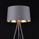 Подова лампа Manchester, размери 150 см E27 3 фута,  метален плат,  Сив цвят