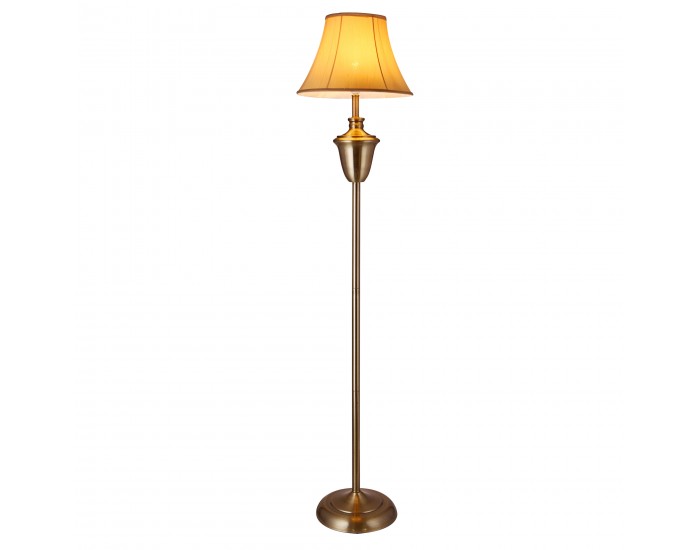 Елегантна интериорна лампа със стойка - Madrid 1 x E27 - 60W -Бежов / кафяв