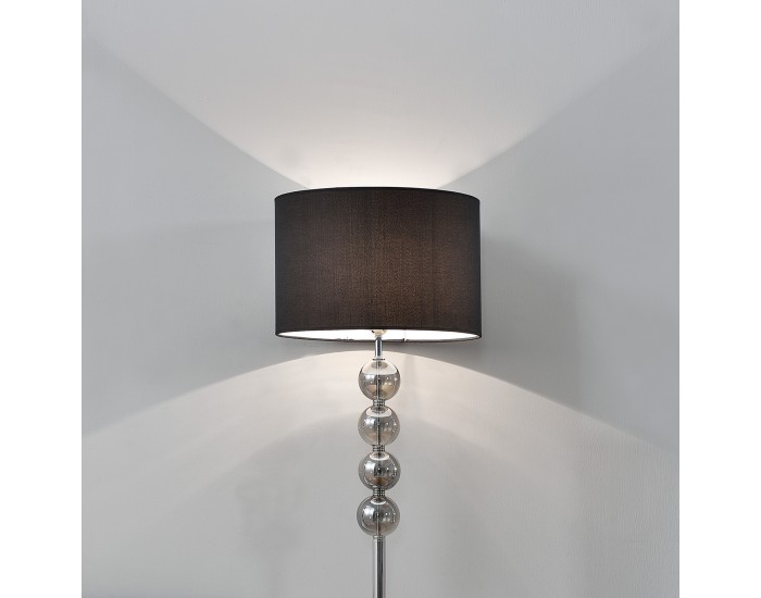 Елегантна интериорна лампа със стойка  Spheridern 1 x E27 - 60W, Хром/Черна