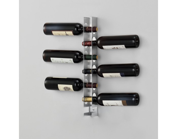 Поставка за вино Pfalz, размери 55x5x7 см, за 6 бутилки от неръждаема стомана