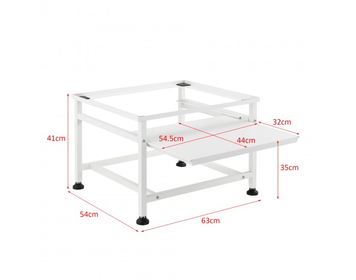 Стоманена основа за пералня с изтеглящ се рафт