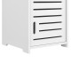 Шкаф за баня Mora, размери 135x32x32 см с 3 рафта WPC,  Бял