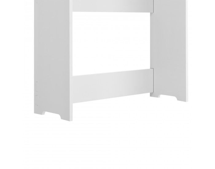 Шкаф за баня Сторфорс, размери 155x62x20 см,  WPC,  Бял цвят