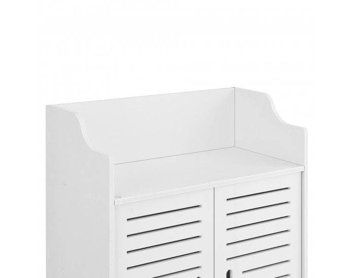 Шкаф за баня Троса, размери 62x45x25 см WPC, Бял
