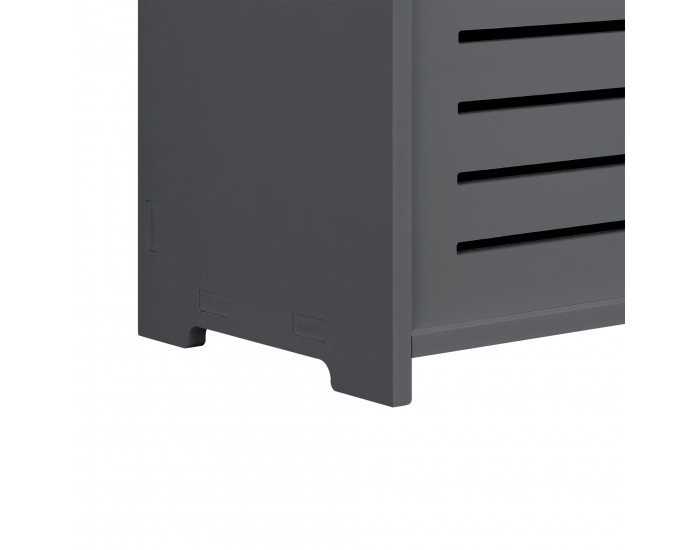 Шкаф за баня Trosa, размери 62x45x25 см, WPC,  Тъмносив цвят