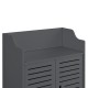 Шкаф за баня Trosa, размери 62x45x25 см, WPC,  Тъмносив цвят