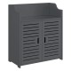 Шкаф за баня Trosa, размери 72x60x32 см WPC,  Тъмносив цвят