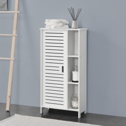 Шкаф за баня Vansbro, размери 96x48x24 см,  WPC,  Бял цвят - Баня