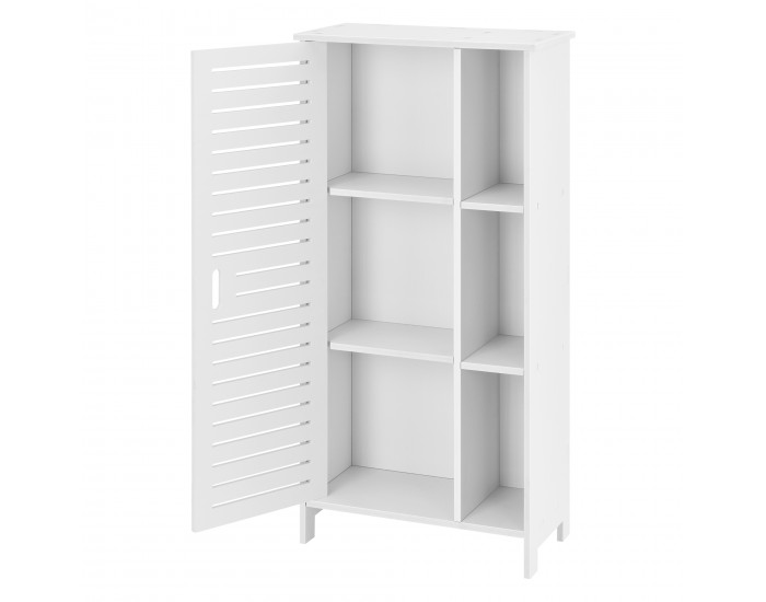 Шкаф за баня Vansbro, размери 96x48x24 см,  WPC,  Бял цвят