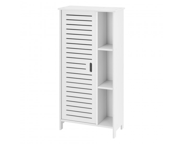 Шкаф за баня Vansbro, размери 96x48x24 см,  WPC,  Бял цвят