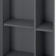 Шкаф за баня Vansbro, размери 96x48x24 см,  WPC,  Тъмносив цвят