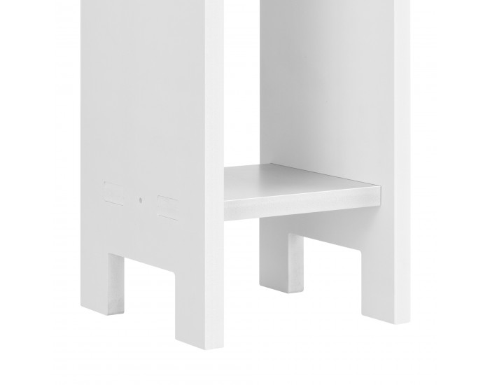 Подова етажерка Arvika,  с 3 рафта, размери  80x17x17 см,  бял цвят