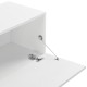 Шкаф за стенен монтаж Evaton, стойка за телевизор,140 x 33 x 30 cm, ПДЧ, Бял гланц