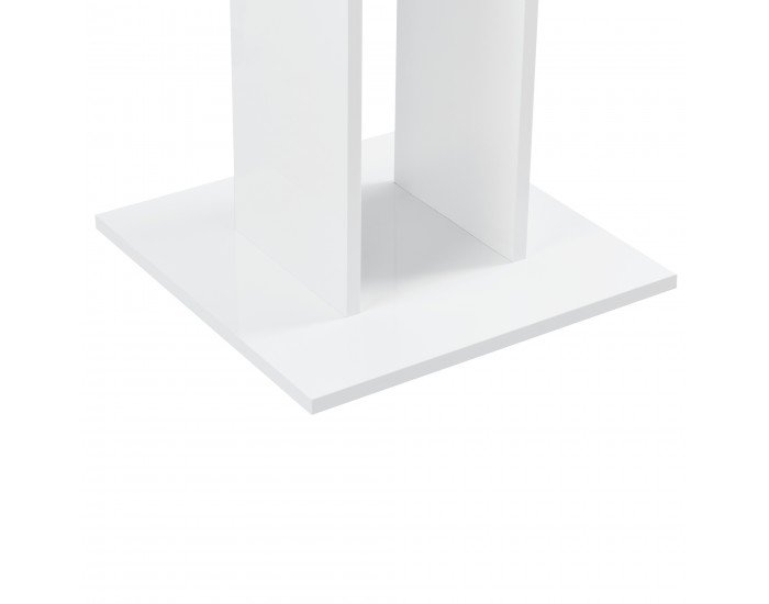 Трапезна маса Lindesnes, 65 x 65 x 78 cm, ПДЧ, Бял гланц