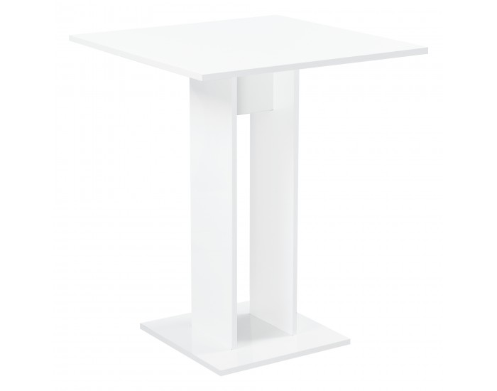 Трапезна маса Lindesnes, 65 x 65 x 78 cm, ПДЧ, Бял гланц