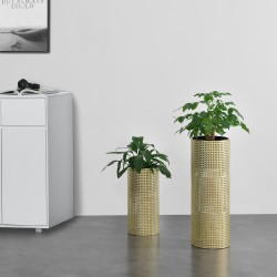 Поставка за растения Lüttich,  Комплект от 2 броя, черен.  златист цвят - Sonata G