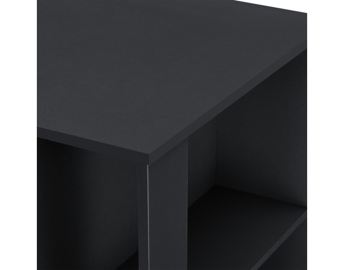 Бар плот Danderyd, размери 120x60x106 см,  с 3 рафта,  Черен цвят