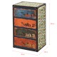 Скрин Goslar с 4 чекмеджета, 66 x 40 x 30 cm, индустриален дизайн, еко кожа,MDF, многоцветен