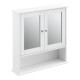 Шкаф за баня Linz, размери 58x56x13 см с огледало МДФ  Бял