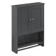 Шкаф за баня Steyr, размери  65x49x15 см, Тъмно сив цвят,  MDF