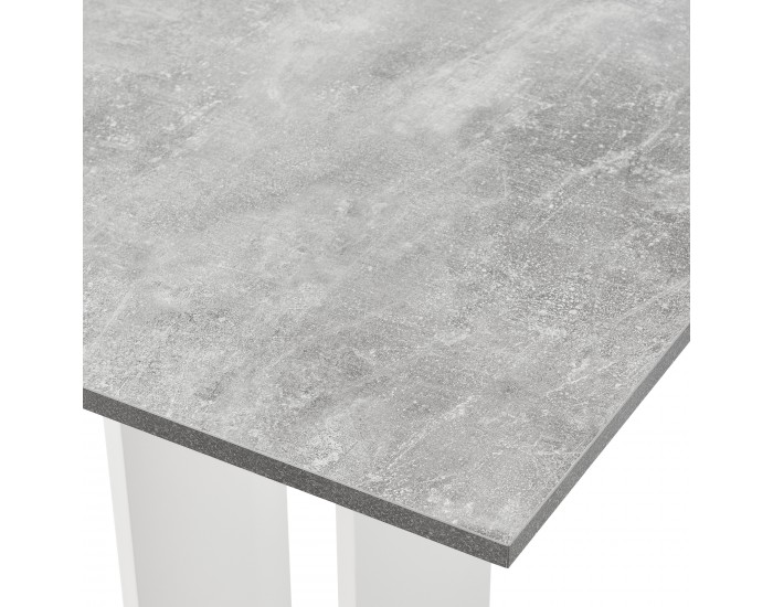 Трапезна маса  Lindesnes, 65 x 65 x 78 cm, ПДЧ, ефект бетон, бяла