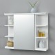 Горен шкаф за баня  Harstad,  64 x 80 x 20 cm, с огледало, бял, ПДЧ