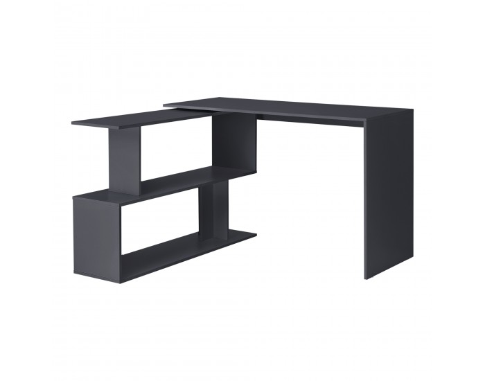 Бюро с рафтове Arendal,  форма L, ПДЧ, тъмносив, 76,5 x 120 x 50 cm Бюро с рафтове Arendal,  форма L, ПДЧ, тъмносив, 76,5 x 120 x 50 cm