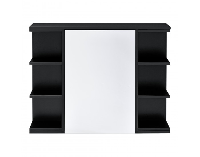 Шкаф за баня Harstad, размери  64x80x20 см,  черен цвят