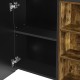 Шкаф за баня Harstad, размери 64x80x20 см,  Тъмно дърво в тон,  Черен цвят