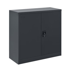 Шкаф за документи Molise, размери 90x40x90см стомана,  Тъмносив цвят - Шкафове, Витрини, Модулни секции