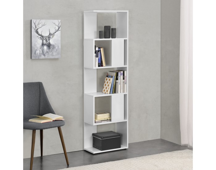 Етажерка Aneby, размери 159x45x24см, с 5 рафта, Бял цвят Етажерка Aneby, размери 159x45x24см, с 5 рафта, Бял цвят