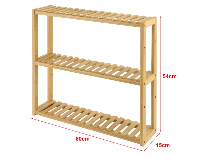 Бамбукова етажерка Örnsköldsvik, размери  60x15x54см