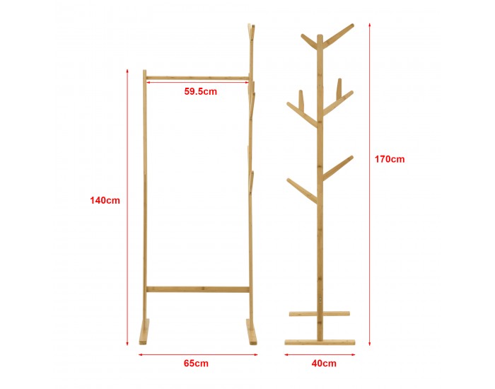 Бамбукова закачалка Nordreisa, размери 65x40x170 см