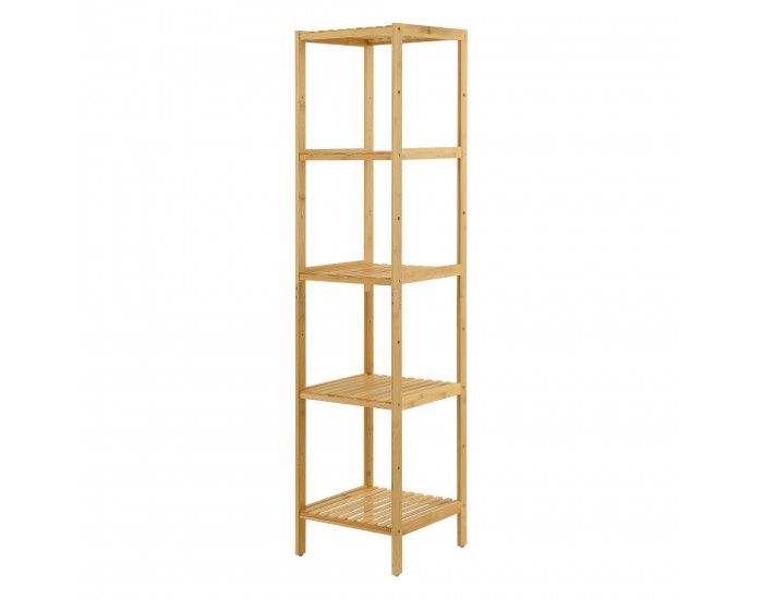 Рафт за баня Lierne с 5 рафта, размери 33x33x140см, бамбук