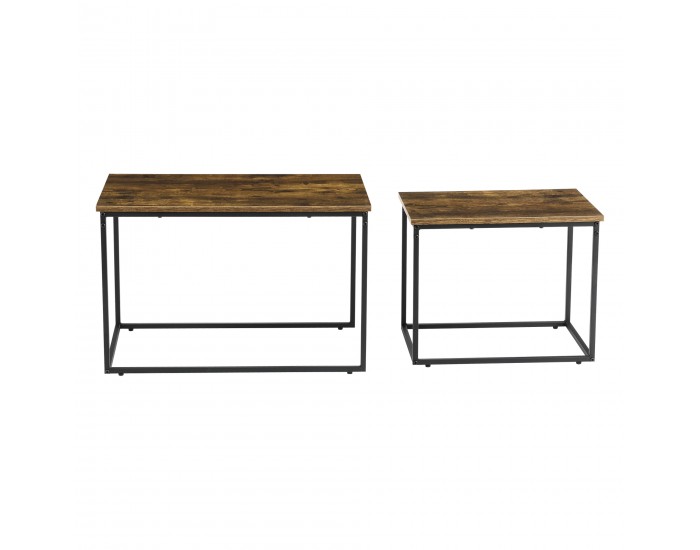 Комплект маса за кафе Härnösand,  Комплект от 2 тъмни дървени тона