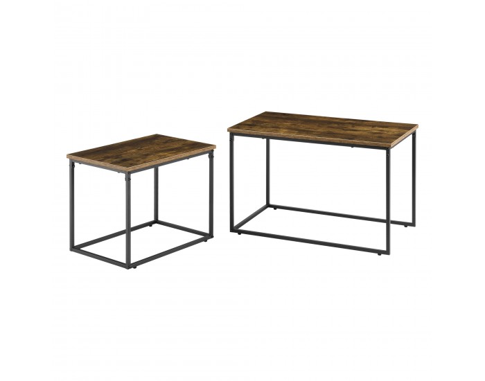 Комплект маса за кафе Härnösand,  Комплект от 2 тъмни дървени тона