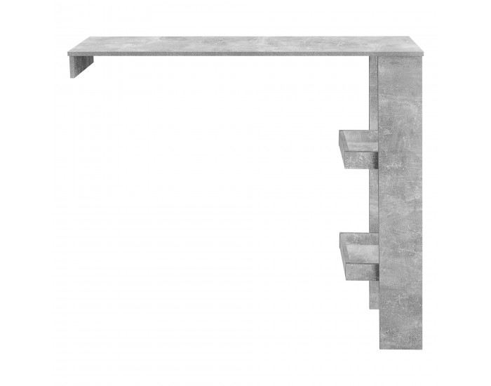 Бар маса Сьолвесборг, размери 120x45x106 cm, за стенен монтаж, бетонен вид цвят Бар маса Сьолвесборг, размери 120x45x106 cm, за стенен монтаж, бетонен вид цвят