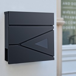 Пощенска кутия Schönburg, размери 37x37x11cm,  стомана,  антрацит цвят - Външни съоражения