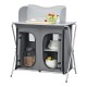 Къмпинг шкаф, размери  80x50,5x104,5 cm,  къмпинг кухня с работен плот и ветропреграда,  транспортен шкаф,  сгъваем външен шкаф,  тъмно сив цвят