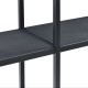 Стенен рафт Jelsa, размери  160x18x110 cm,  метален рафт с 9 рафта,  индустриален дизайн,  плаващ рафт,  черен цвят
