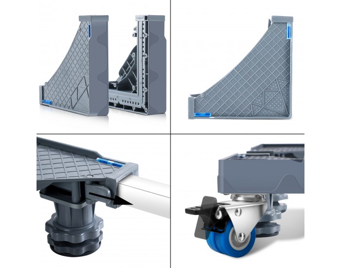 Основа за пералня Kella, 4 колела + 4 крака, максимум 400 кг