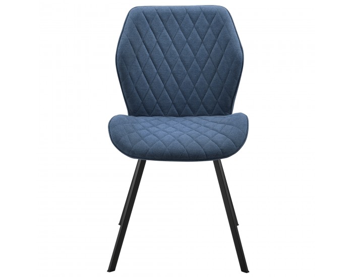 Трапезен стол Sarpsborg,  Комплект от 2 броя, тъмно син цвят