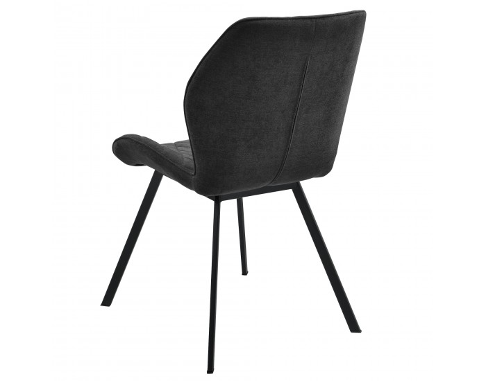 Трапезен стол Sarpsborg,  Комплект от 2 броя, Тъмносив цвят