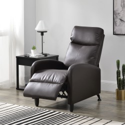 TV Фотьойл  Relax, регулируема облегалка, Еко кожа, Кафяв, 102 см. - Промоции