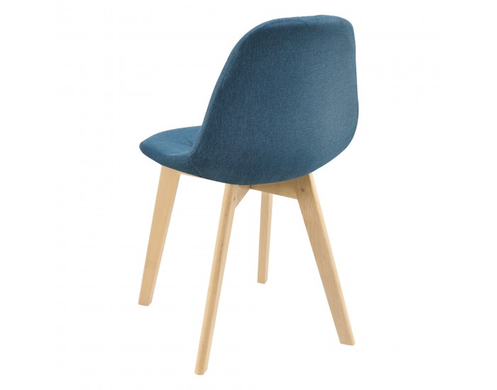 Трапезен стол Kopparberg,  Комплект 4 броя, син цвят