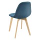 Трапезен стол Kopparberg,  Комплект 4 броя, син цвят
