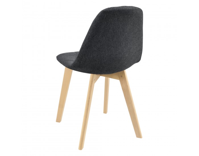 Трапезен стол Kopparberg,  Комплект от 6 броя, черен цвят